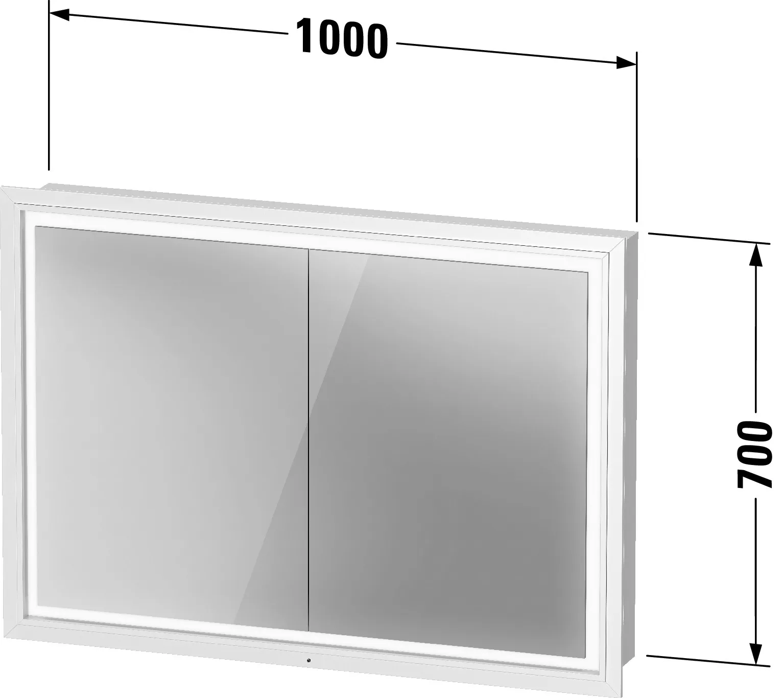 Duravit Spiegelschrank Version: Sensor „L-Cube“ 100 × 70 × 15,5 cm Duravit Spiegelschrank Version: Sensor „L-Cube“ 100 × 70 × 15,5 cm