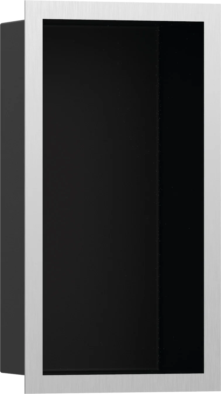 Hansgrohe XtraStoris Individual Wandnische Mattschwarz, 300 x 150 x 100 mm, Edelstahl V2A, für Nass- und Trockenbau
