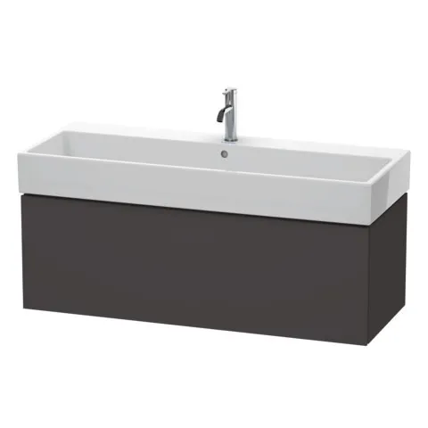 Duravit Waschtischunterschrank wandhängend „L-Cube“ 118,4 × 39,4 × 45,9 cm Graphit Supermatt