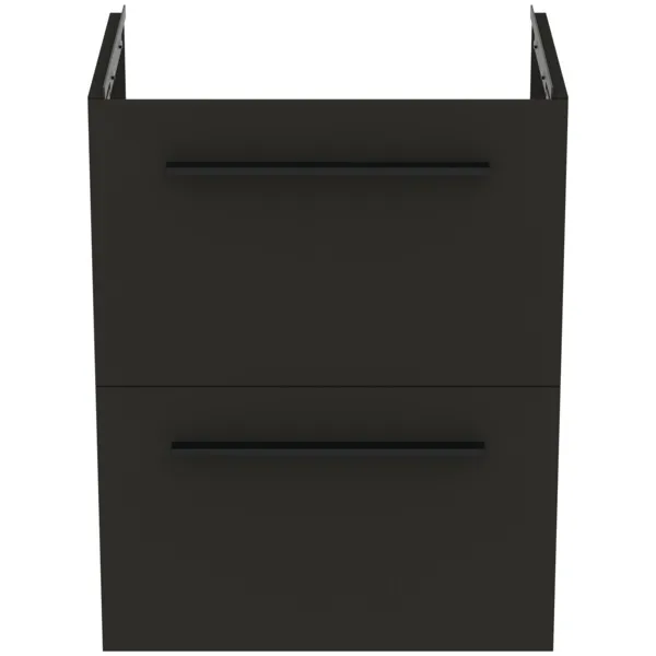 Ideal Standard Möbelwaschtischunterschrank i.life S 2 Auszüge 500x375x630mm Carbongrau matt