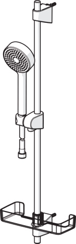 HA Wandstangengarnitur HANSABASICJET 4478 1-strahlig d 95 mm DN15 Chrom