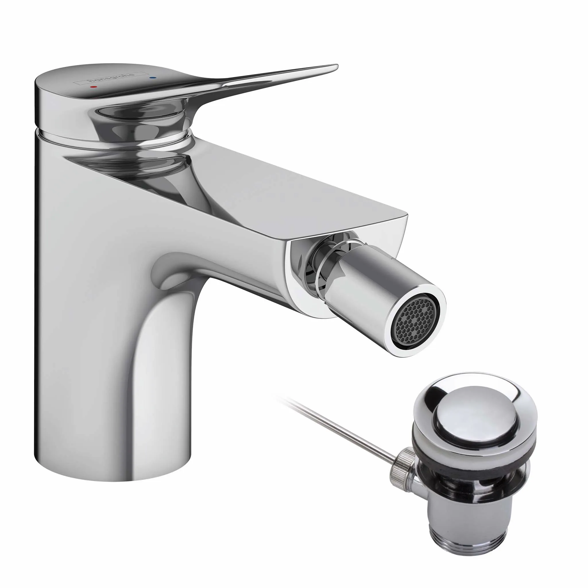 Hansgrohe Vivenis Einhebel-Bidetmischer mit Zugstangen-Ablaufgarnitur, Chrom Hansgrohe Vivenis Einhebel-Bidetmischer mit Zugstangen-Ablaufgarnitur, Chrom