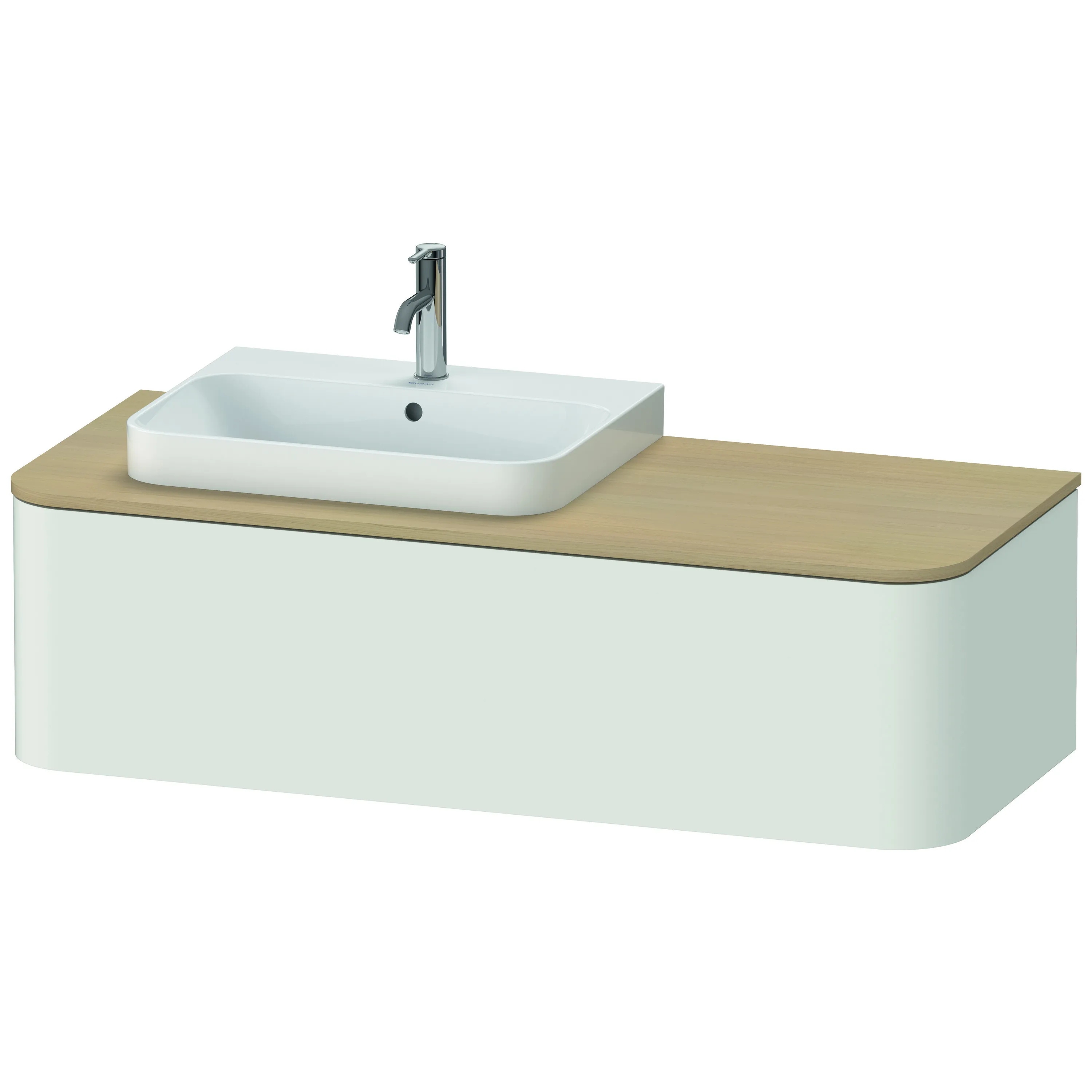 Duravit Waschtischunterschrank wandhängend „Happy D.2 Plus“ Nordic Weiß Seidenmatt Duravit Waschtischunterschrank wandhängend „Happy D.2 Plus“ Nordic Weiß Seidenmatt