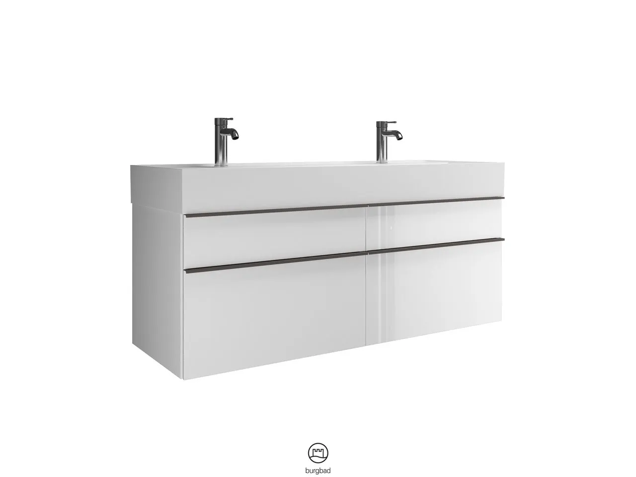 burgbad Yumo PG2 Mineralguss-Waschtisch inkl. WTU SFKO132 burgbad Yumo PG2 Mineralguss-Waschtisch inkl. WTU SFKO132