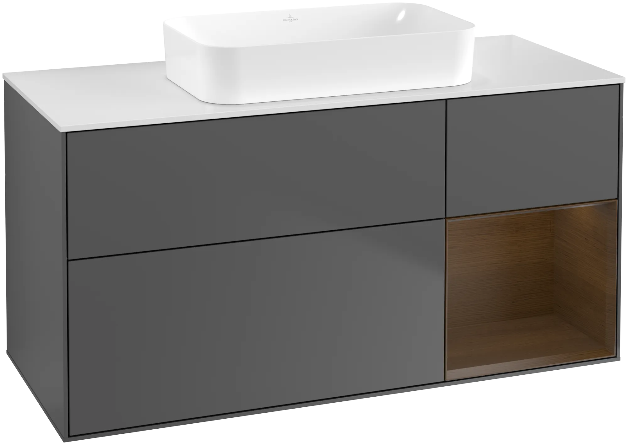 Villeroy & Boch Finion Waschbeckenunterschrank F71, 1200x603x501mm, anthrazit matt