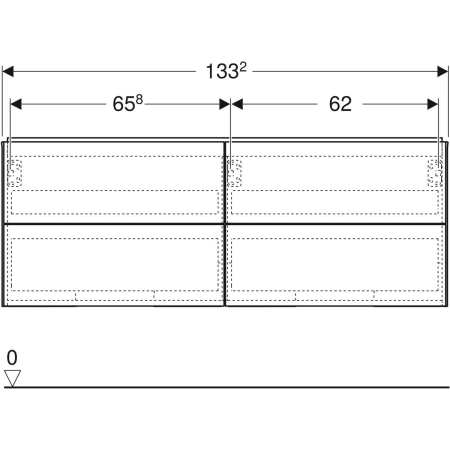 Geberit Waschtischunterschrank „ONE“ Nussbaum hickory / Melamin Holzstruktur