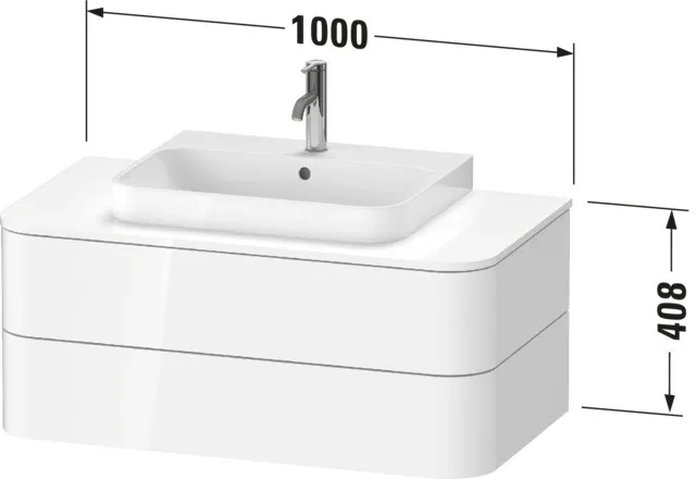 Duravit Waschtischunterschrank wandhängend „Happy D.2 Plus“ 100 × 40,8 × 55 cm