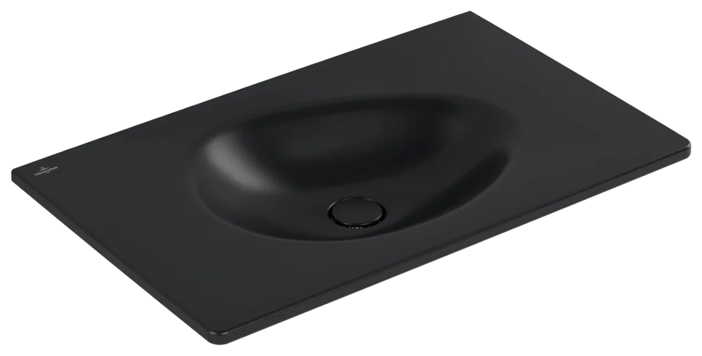 Villeroy & Boch Antao Schrankwaschtisch TitanCeram 800x500mm Rechteck Pure Black CeramicPlus