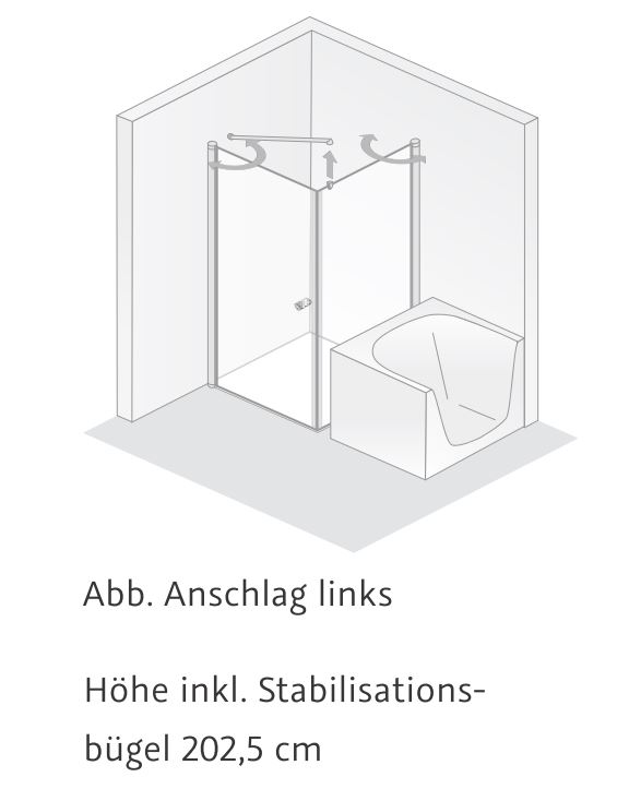 HSK teilgerahmte Duschtür „Exklusiv 2.0“ für wegschwenkbare Seitenwand Glas Carré, Profile Chromoptik (Alu Hochglanz poliert), B: 800 mm H: 2000 mm HSK teilgerahmte Duschtür „Exklusiv 2.0“ für wegschwenkbare Seitenwand Glas Carré, Profile Chromoptik (Alu Hochglanz poliert), B: 800 mm H: 2000 mm