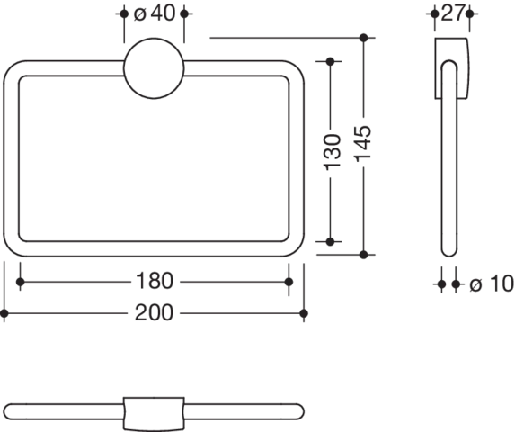 HEWI Handtuchring „System 815“ 20 cm