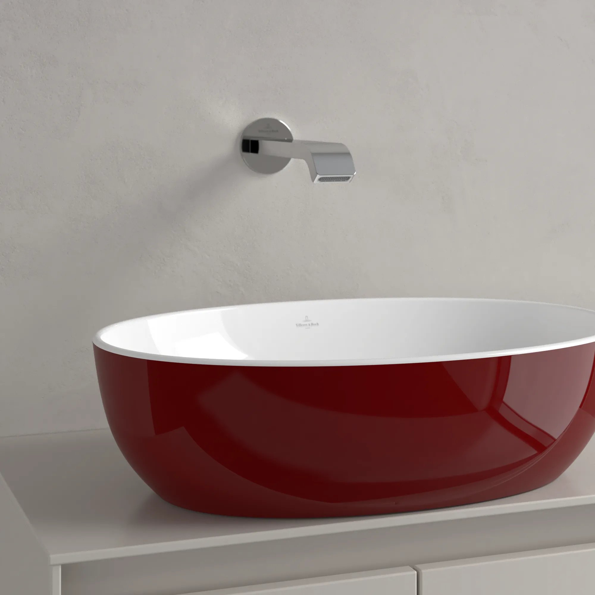 Villeroy & Boch Aufsatzwaschtisch „Artis“ 480 × 325 × 135 mm in Bordeaux Villeroy & Boch Aufsatzwaschtisch „Artis“ 480 × 325 × 135 mm in Bordeaux