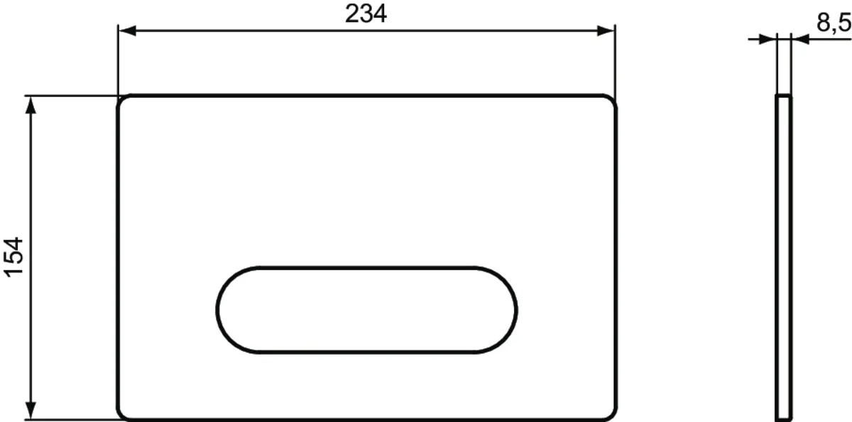 Betätigungsplatte M4 Oleas, mechanische Auslösung, Chrom Betätigungsplatte M4 Oleas, mechanische Auslösung, Chrom