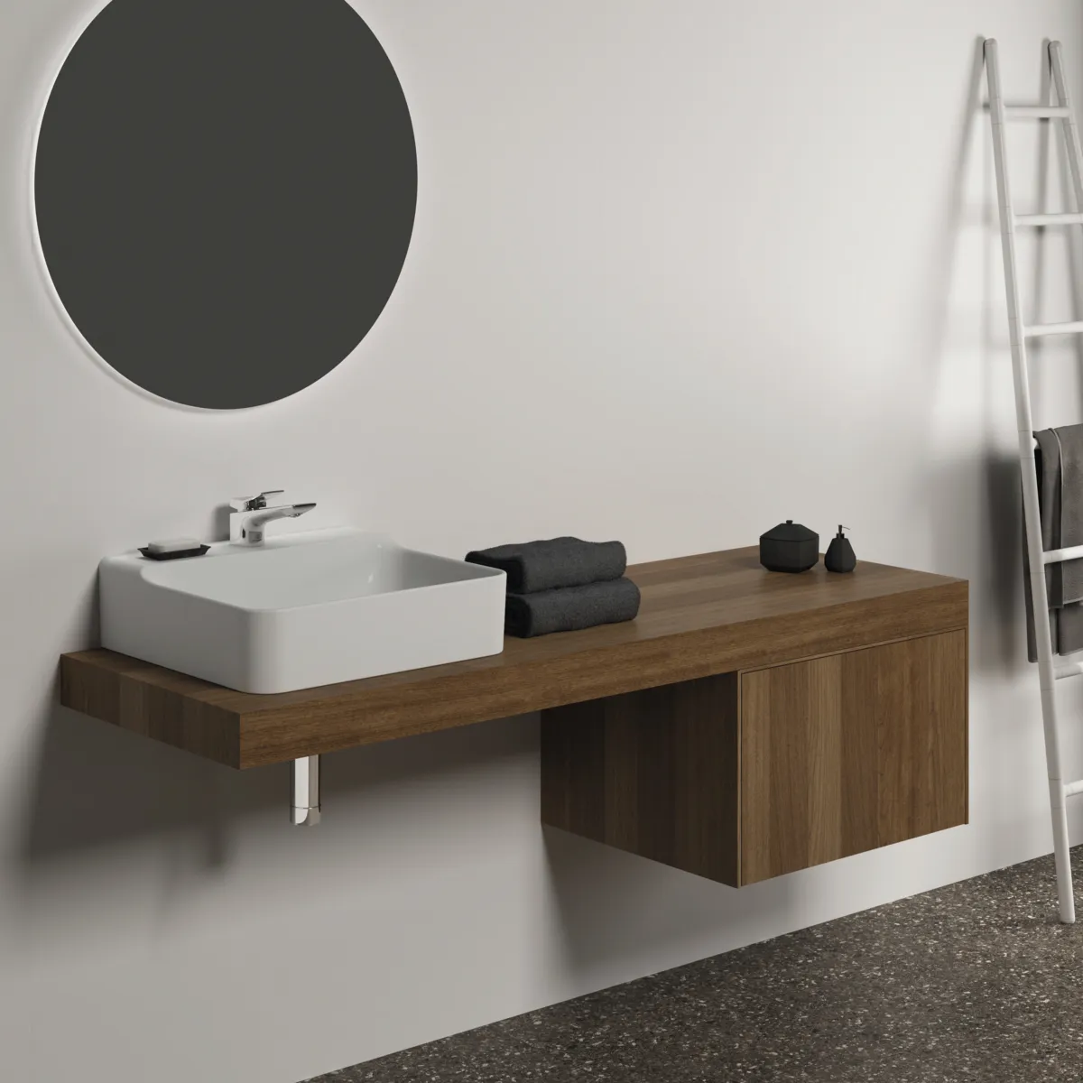 Ideal Standard Konsole Conca Walnuss Dunkel 1600x505x80 mm