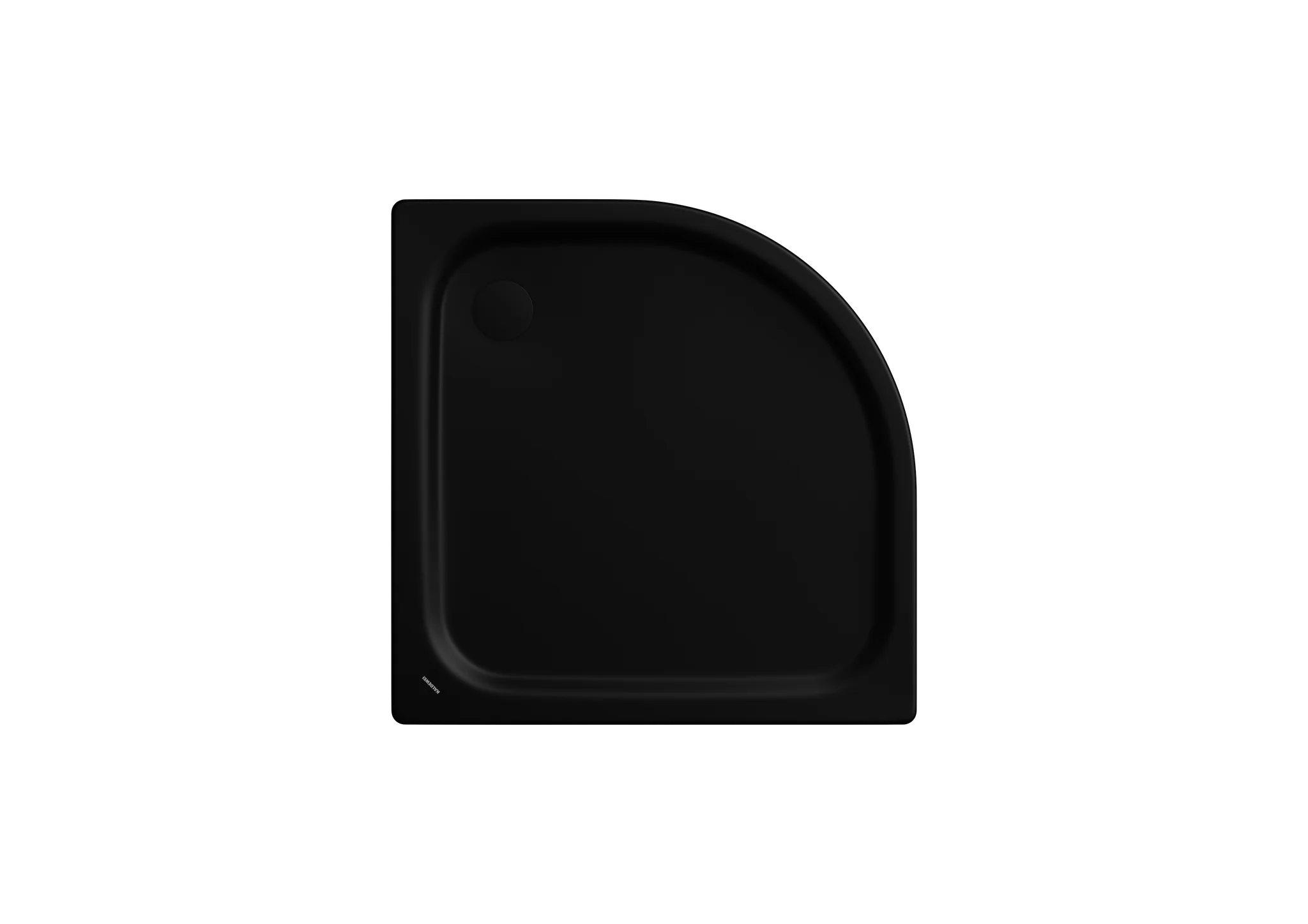 Kaldewei ZIRKON Duschfläche, Viertelkreis, 800x1000 mm, schwarz matt mit Perl-Effekt, 35 mm tief