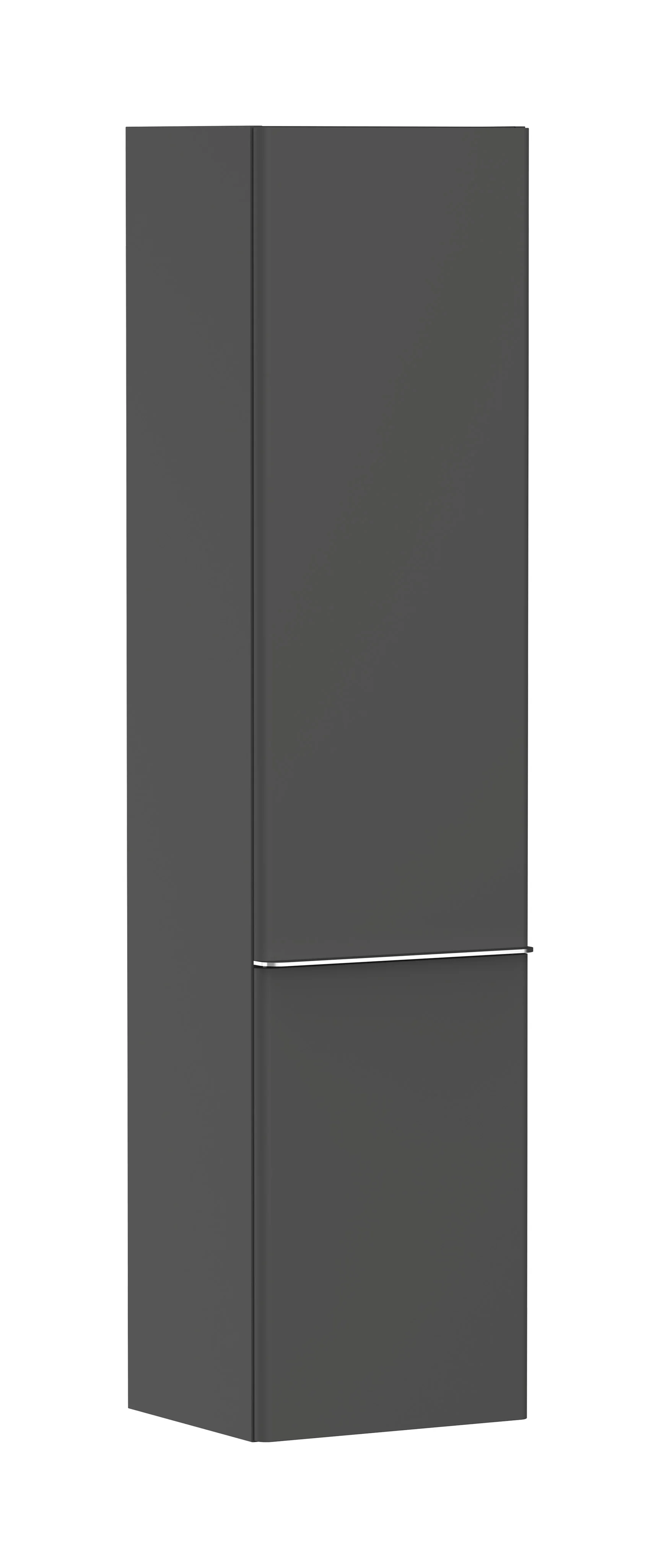 Hansgrohe Xelu Q Hochschrank Diamantgrau Matt 400x350 mm, Türanschlag links, verchromte Griffe, SoftClose und PushOpen Funktion
