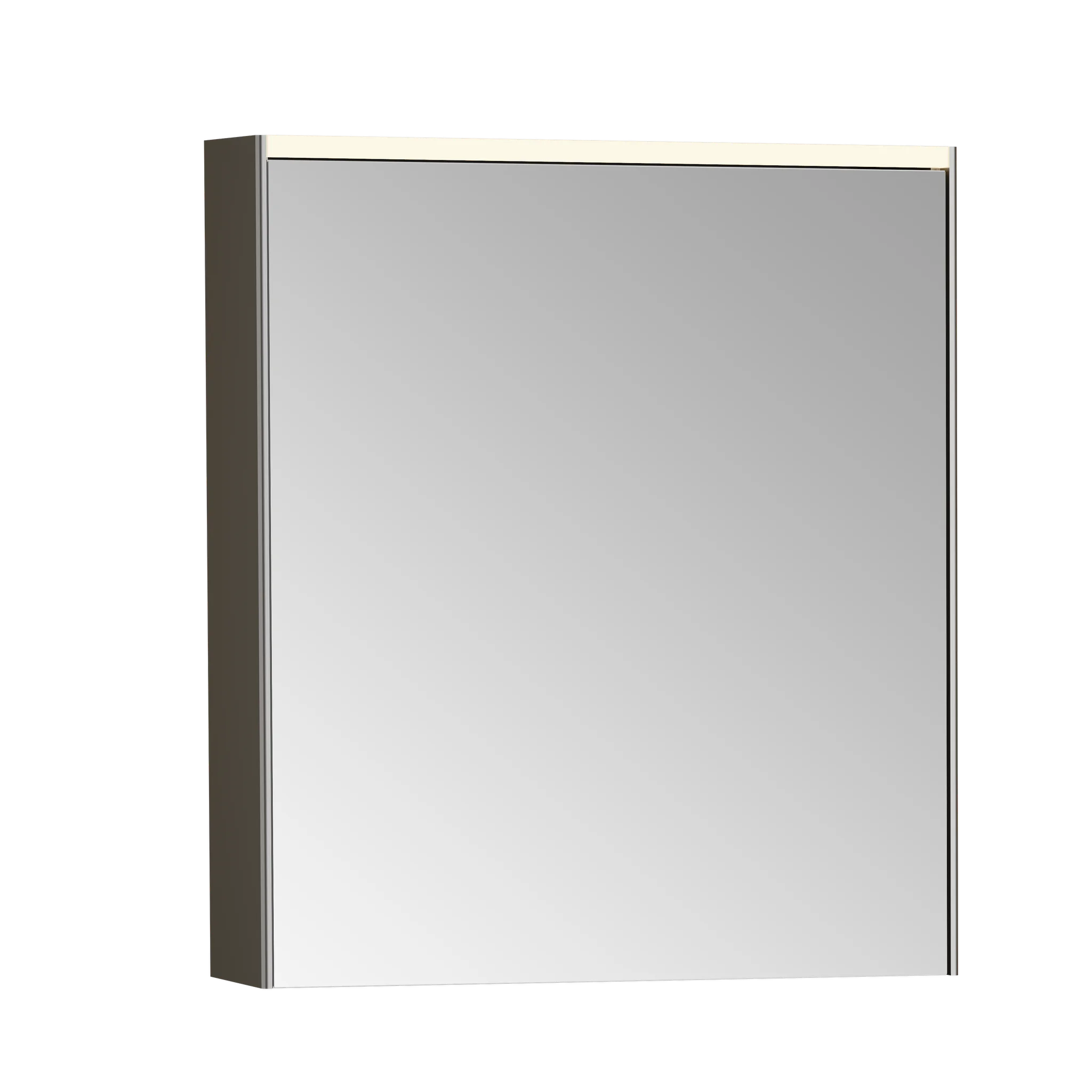 VitrA Prime LED-Spiegelschrank, Chrom gebürstet, 62 x 16 x 70 cm, Wandmontage, Softclose, Dimmer, Bewegungssensor