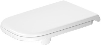 WC-Sitz D-Code ohne Absenkautomatik Scharnierwelle edelstahl, lang, weiß
