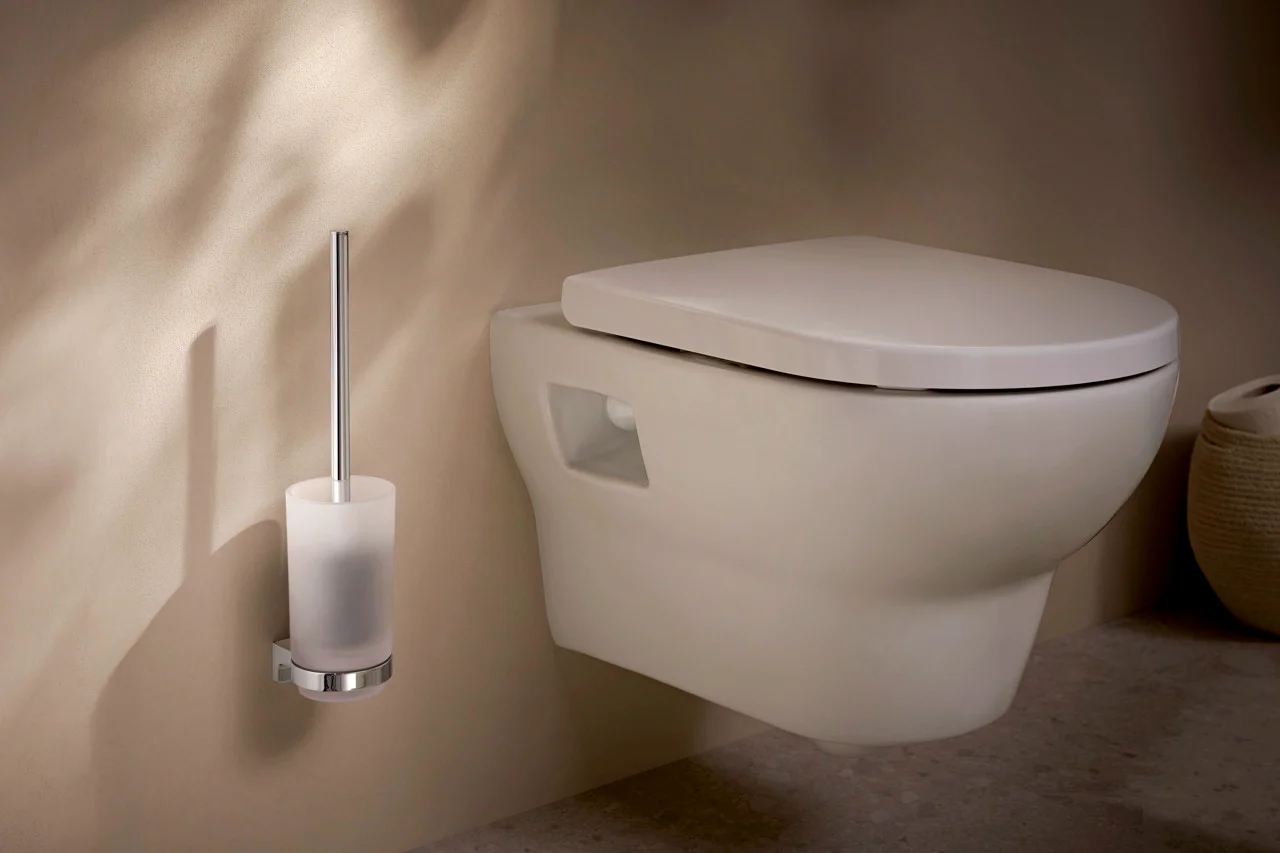 Hansgrohe AddStoris S Toilettenbürstenhalter Wandmontage Chrom, 26 mm Bohrabstand, 6 mm Bohrlochdurchmesser