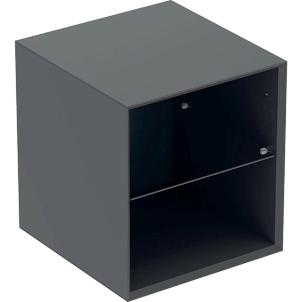 Geberit ONE Seitenelement, lava matt, 45 x 47 x 49,2 cm, mit Glaseinlegeboden, feuchtigkeitsbeständig, wandhängend, vormontiert Geberit ONE Seitenelement, lava matt, 45 x 47 x 49,2 cm, mit Glaseinlegeboden, feuchtigkeitsbeständig, wandhängend, vormontiert