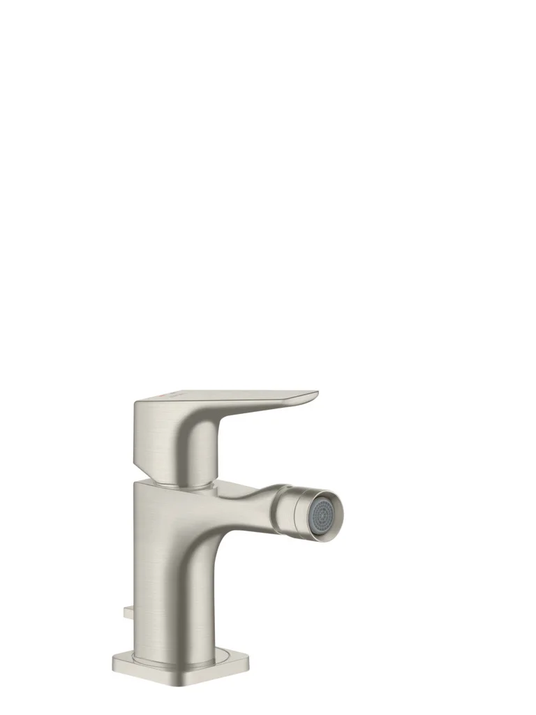 Hansgrohe AXOR Citterio E Bidetmischer Einhebelgriff Edelstahl Optic Ausladung 114 mm Auslaufhöhe 101 mm Normalstrahl 7,2 l/min Durchflussmenge Keramikmischsystem einstellbare Temperaturbegrenzung für Durchlauferhitzer geeignet G 3/8 Anschluss