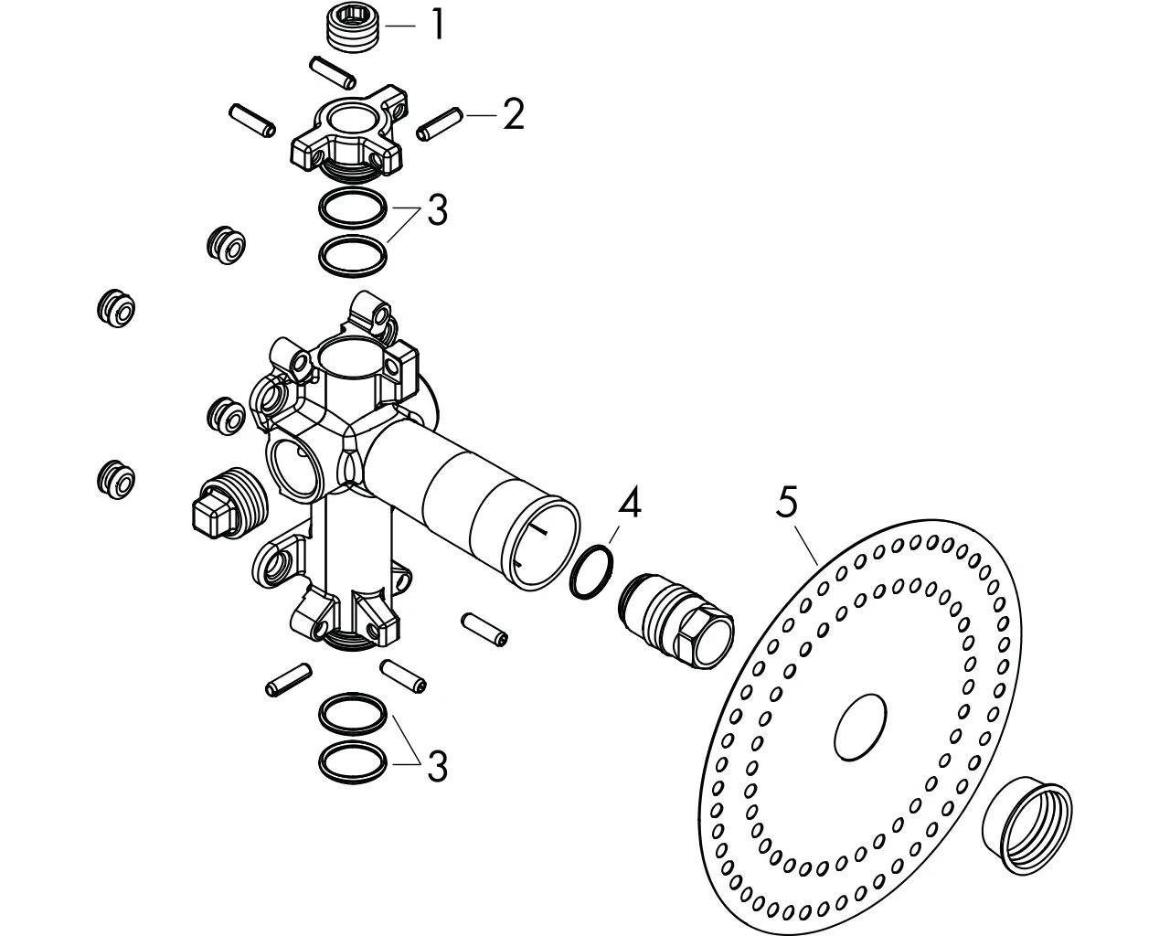 Absperrventil Unterputz Axor One Grundset