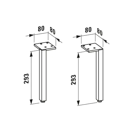 Laufen Füße (2 Stück) Laufen PRO S SET BASE H864960/½/3 Laufen Füße (2 Stück) Laufen PRO S SET BASE H864960/½/3