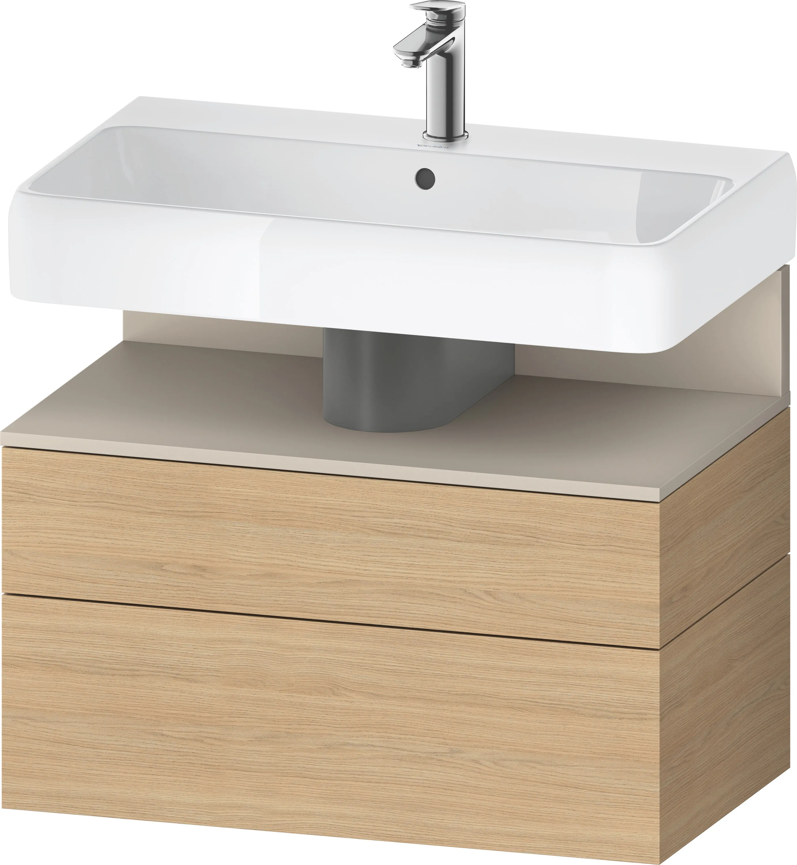 Duravit Waschtischunterschrank wandhängend „Qatego“ 79 × 59 × 47 cm, mit Beleuchtung