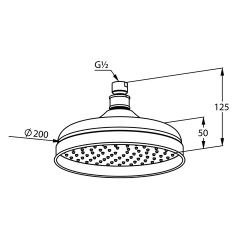 Kludi 1926 Kopfbrause 23 karat gold