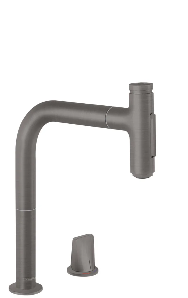Hansgrohe Metris Select M71 2-Loch Einhebel-Küchenmischer mit Ausziehbrause 2jet sBox BBC, Brushed Black Chrome, ComfortZone 200, Schwenkbereich 110° oder 150°, max. Durchfluss 8 l/min Hansgrohe Metris Select M71 2-Loch Einhebel-Küchenmischer mit Ausziehbrause 2jet sBox BBC, Brushed Black Chrome, ComfortZone 200, Schwenkbereich 110° oder 150°, max. Durchfluss 8 l/min