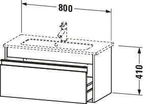 Duravit Waschtischunterschrank wandhängend „Ketho“ 80 × 41 × 38,5 cm in Taupe Matt