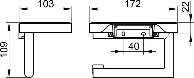REVA 12873019000 Toilettenpapierhalter mit Glas-Ablage verchromt REVA 12873019000 Toilettenpapierhalter mit Glas-Ablage verchromt