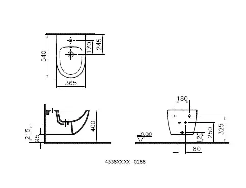 VitrA Sento Wand-Bidet 37 x 54 cm mit verdeckter Befestigung V-Fit 2.0 Schwarz Matt VitrA Sento Wand-Bidet 37 x 54 cm mit verdeckter Befestigung V-Fit 2.0 Schwarz Matt