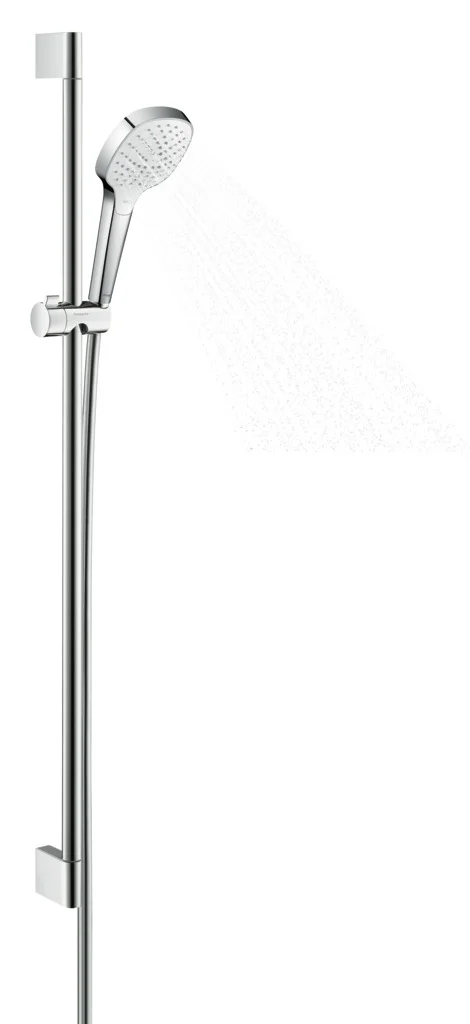 Hansgrohe Croma Select E Brauseset 110 Vario EcoSmart, weiß/chrom, 90 cm Brausestange, 110 mm Brausekopf, TurboRain/IntenseRain/Rain Strahlarten Hansgrohe Croma Select E Brauseset 110 Vario EcoSmart, weiß/chrom, 90 cm Brausestange, 110 mm Brausekopf, TurboRain/IntenseRain/Rain Strahlarten