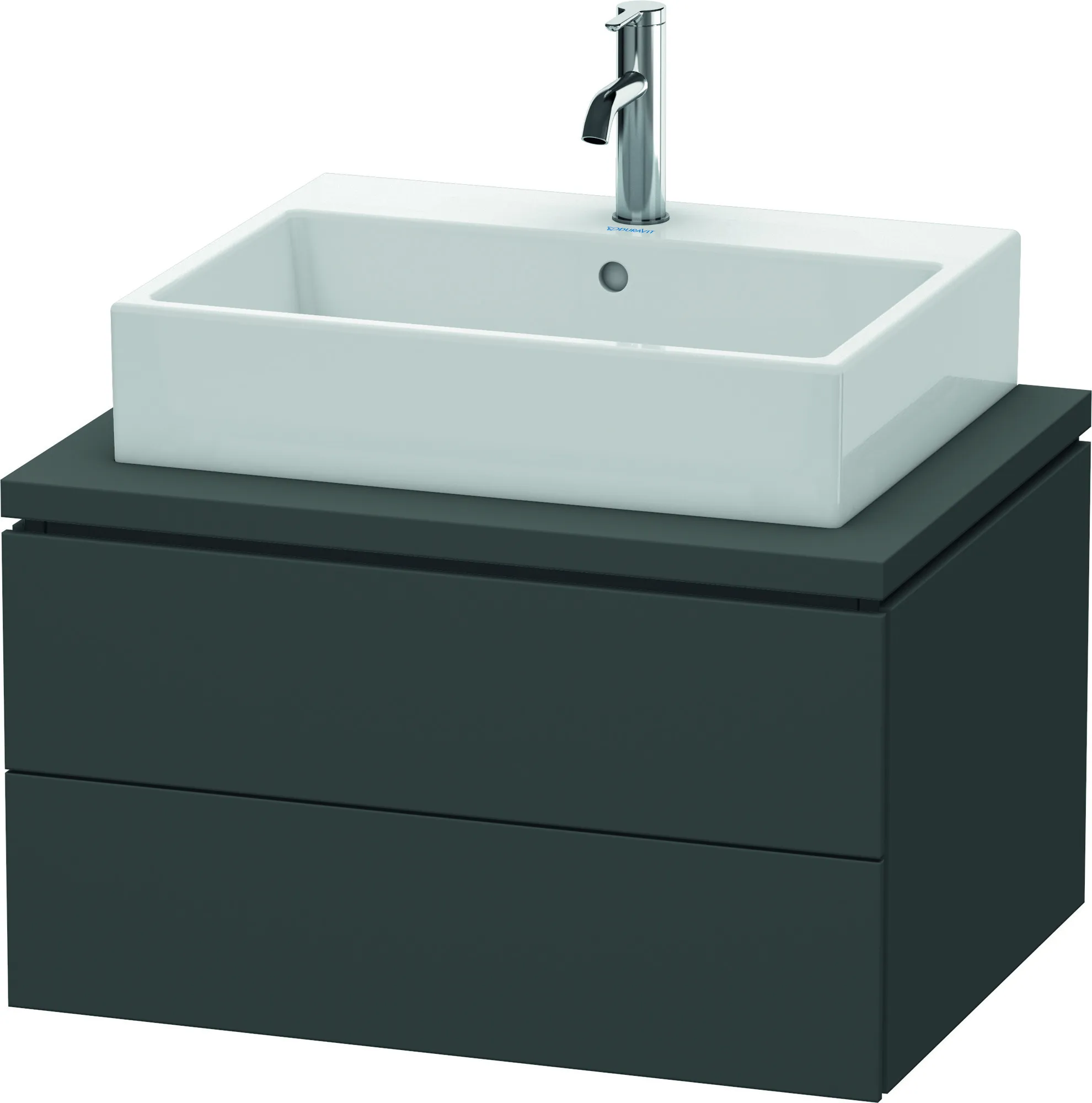Duravit Waschtischunterschrank wandhängend „L-Cube“ 72 × 40 × 54,7 cm Graphit Matt Duravit Waschtischunterschrank wandhängend „L-Cube“ 72 × 40 × 54,7 cm Graphit Matt