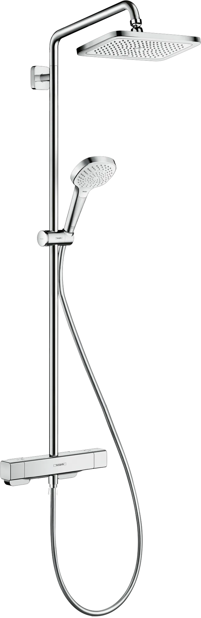 Showerpipe Croma E 280 1jet chrom mit Brausethermostat Showerpipe Croma E 280 1jet chrom mit Brausethermostat