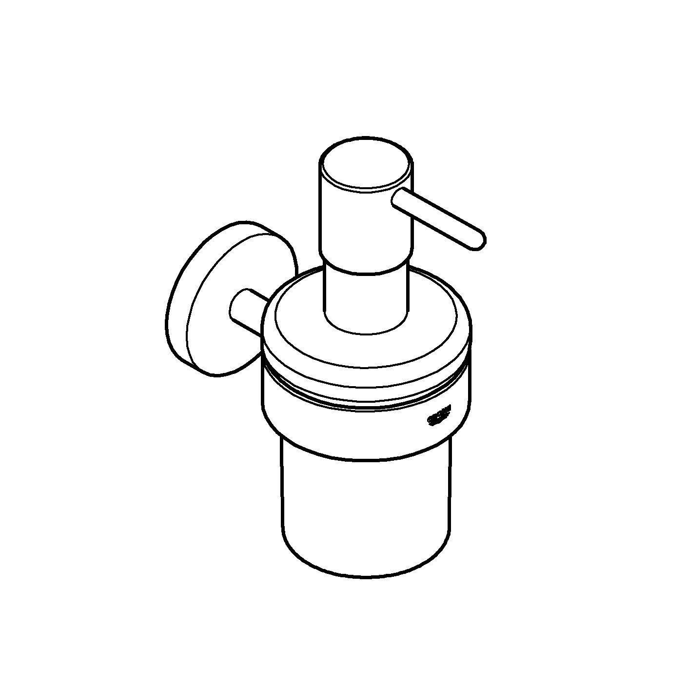 Grohe Essentials Seifenspender mit Halter matt black Grohe Essentials Seifenspender mit Halter matt black