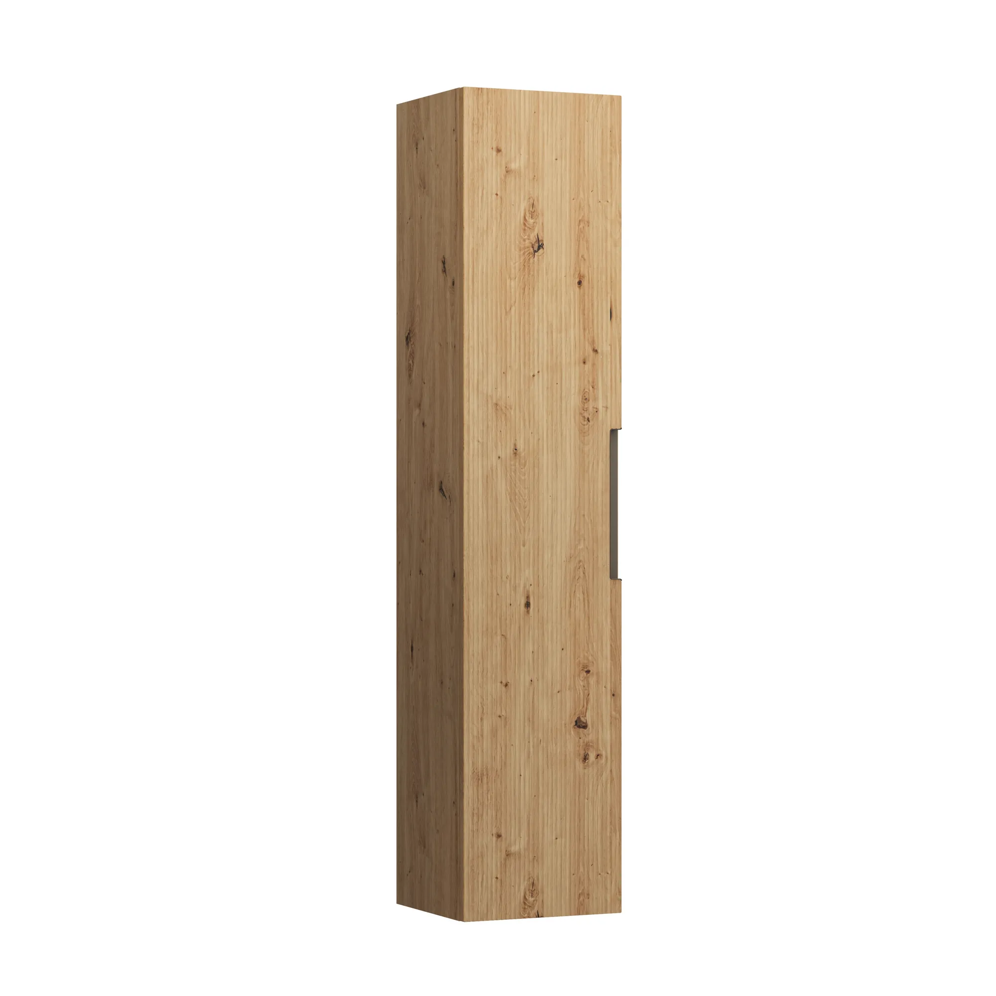 Hochschrank JUNA 335x353x1650 1Tür Scharnier links mit 4 Ablage mit Griffmulde weiß matt