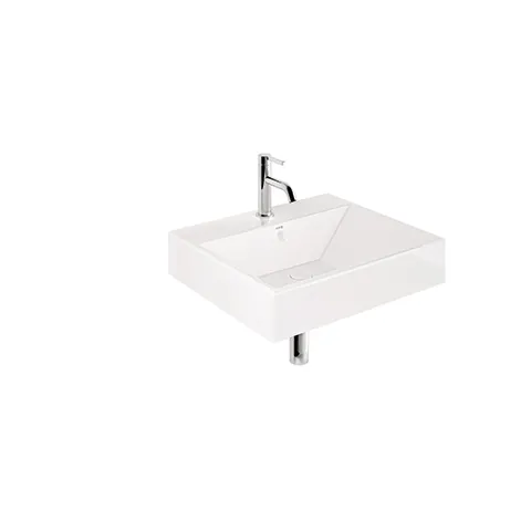 Kludi-RESA Waschtisch 61 x 50 cm H12 cm, Ein Hahnloch, Mattschwarz Kludi-RESA Waschtisch 61 x 50 cm H12 cm, Ein Hahnloch, Mattschwarz