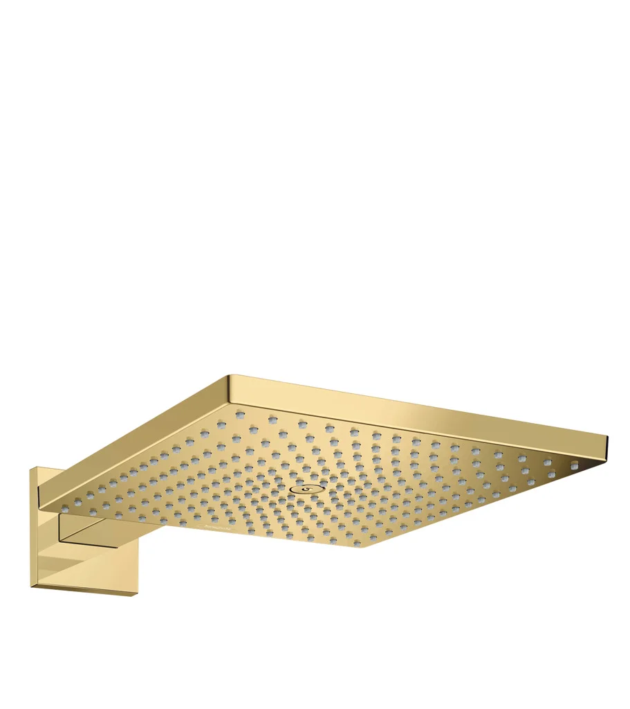 Hansgrohe Raindance E Kopfbrause 300x300 mm EcoSmart mit Brausearm 390 mm Polished Gold Optic