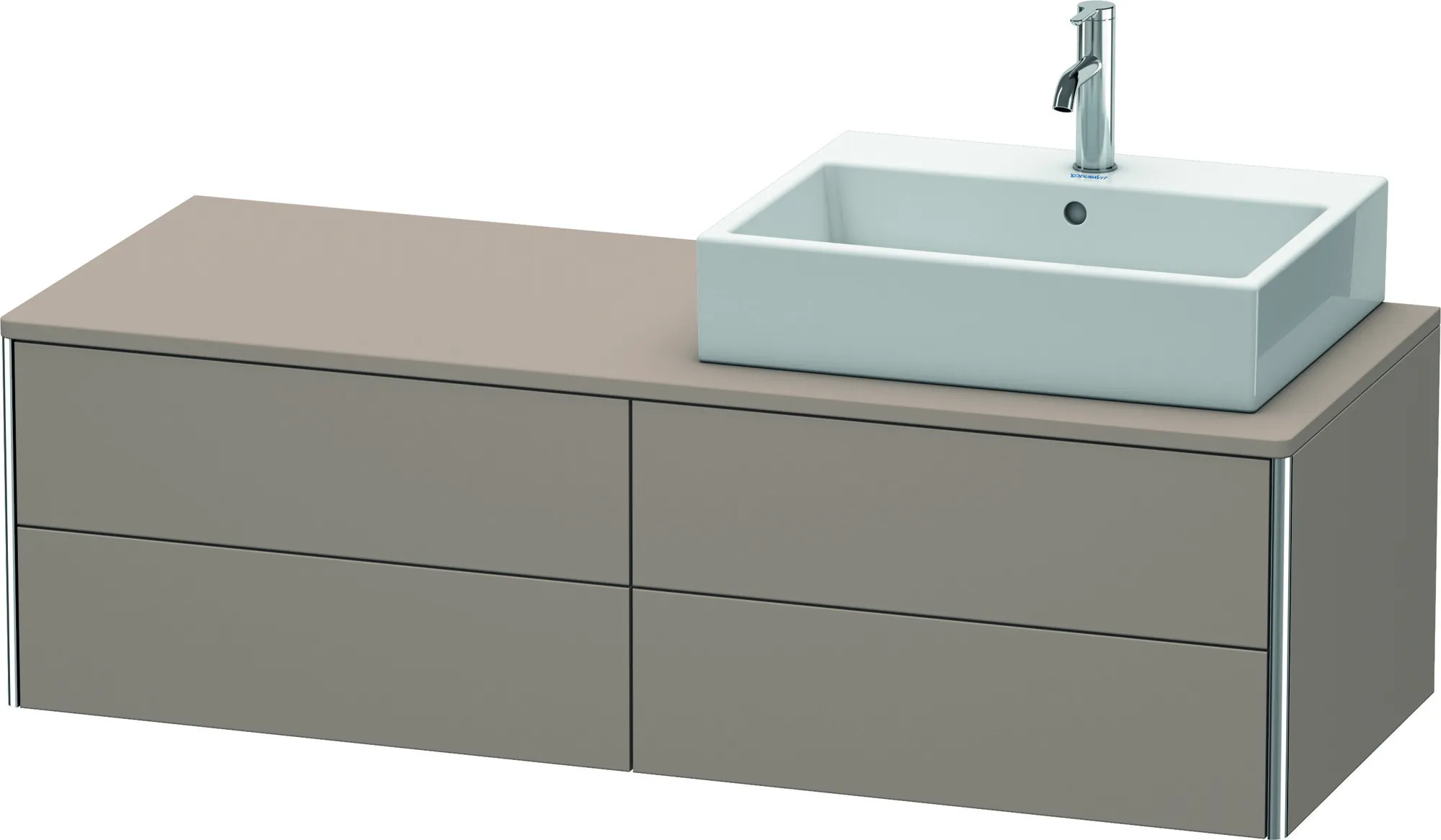 Duravit Waschtischunterschrank wandhängend „XSquare“ 140 × 40 × 54,8 cm Basalt Matt Duravit Waschtischunterschrank wandhängend „XSquare“ 140 × 40 × 54,8 cm Basalt Matt