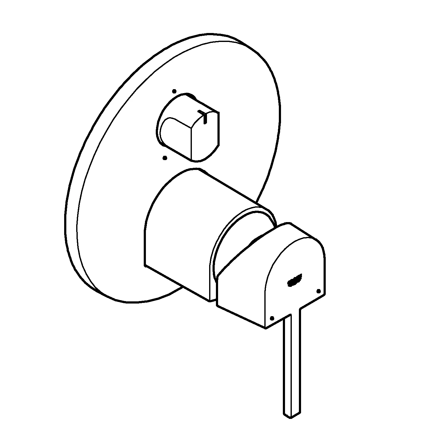 Einhandbatterie Plus 24093_3, mit 3-Wege Umstellung, Fertigmontageset für Rapido SmartBox, chrom