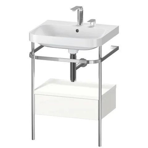 Duravit Waschtischunterschrank c-shaped Set mit Metallkonsole und Schubkasten „Happy D.2 Plus“ 57,5 × 85 × 49 cm Duravit Waschtischunterschrank c-shaped Set mit Metallkonsole und Schubkasten „Happy D.2 Plus“ 57,5 × 85 × 49 cm