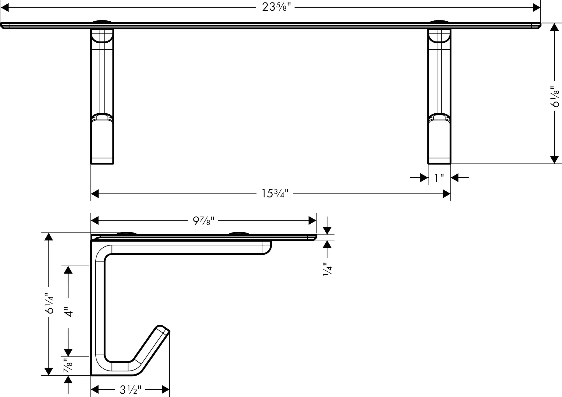 Badetuchablage Axor Universal Accessories chrom
