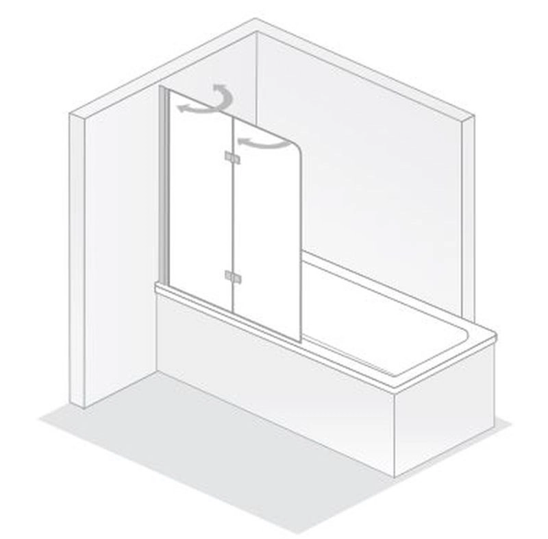 HSK gerahmte Badewannenaufsatz 2-teilig „Favorit Nova“ Glas Mattierung mittig (65 cm), Profile Chromoptik (Alu Hochglanz poliert), H: 1400 mm HSK gerahmte Badewannenaufsatz 2-teilig „Favorit Nova“ Glas Mattierung mittig (65 cm), Profile Chromoptik (Alu Hochglanz poliert), H: 1400 mm