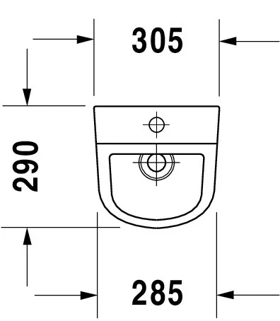 Urinal D-Code, Zulauf von oben rimless, ohne Fliege, weiß