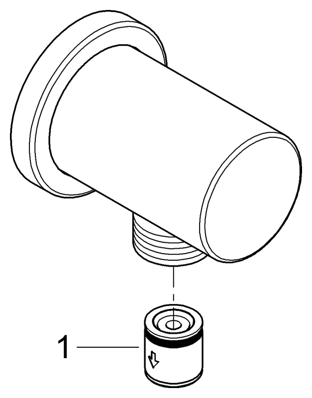 Grohe Rainshower Wandanschlussbogen 27057 moon white/chrom Grohe Rainshower Wandanschlussbogen 27057 moon white/chrom