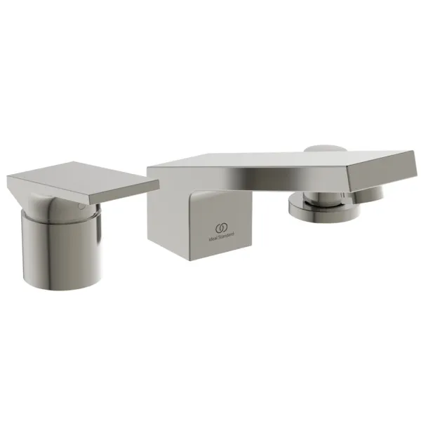 Ideal Standard 4-Loch-Badearmatur Extra mit Handbrause, Serie: Extra, Farbe: Silver Storm