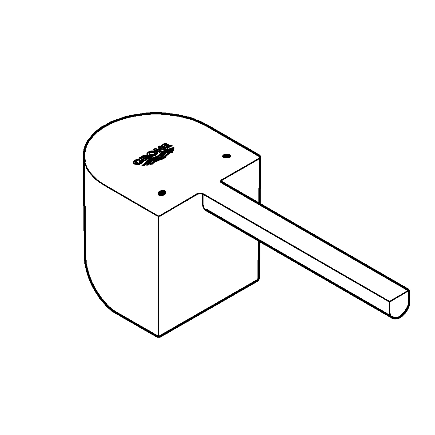 Hebel 48452, für Einhand-Waschtischbatterien Einlochmontage, chrom