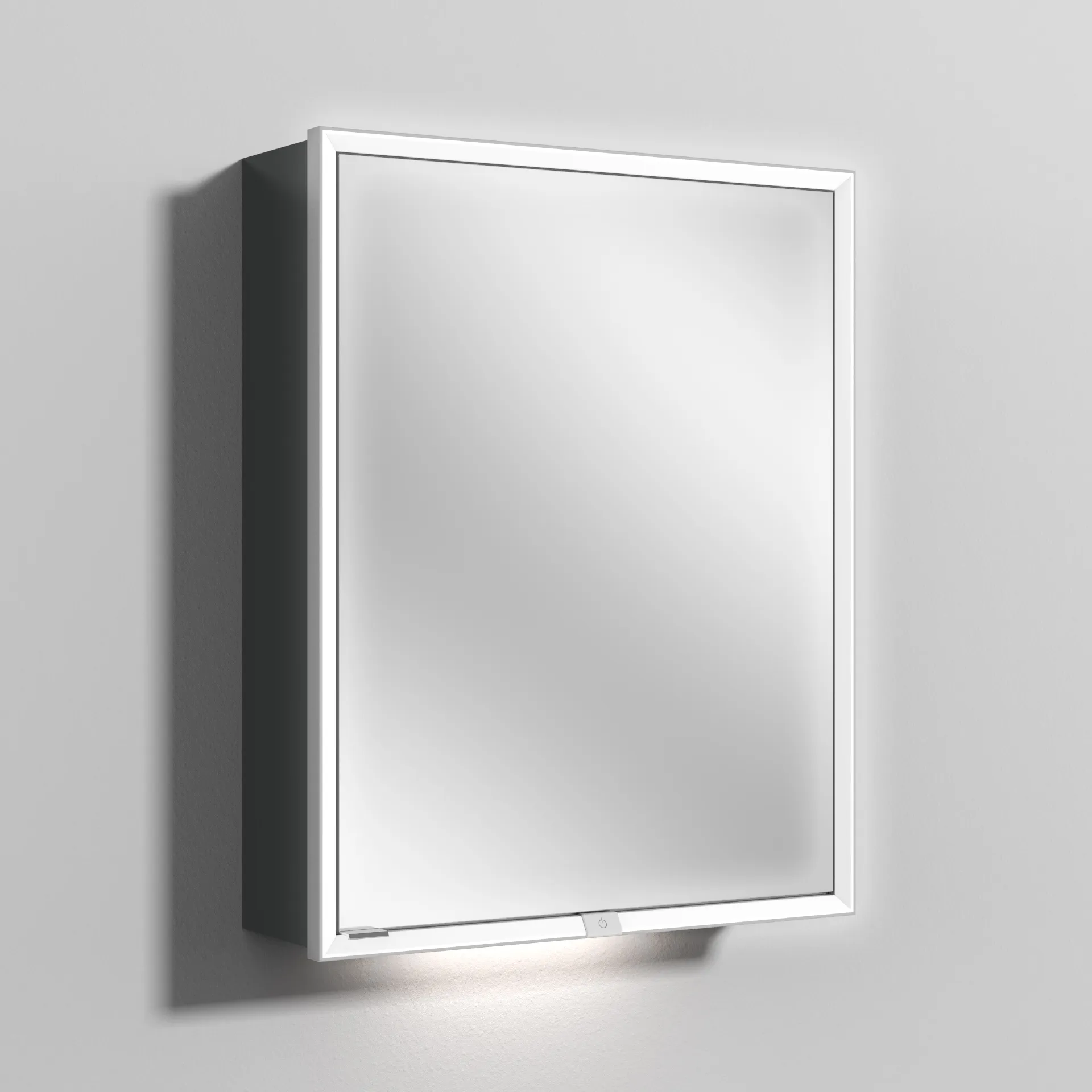 Sanipa Wandvorbau Spiegelschrank „Milo“ 600 × 750 × 168 mm Anschlag rechts, rechts in Anthrazit (matt), Anschlag rechts