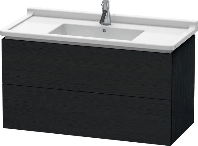 Duravit Waschtischunterschrank wandhängend „L-Cube“ 102 × 55,8 × 46,9 cm Eiche Schwarz Duravit Waschtischunterschrank wandhängend „L-Cube“ 102 × 55,8 × 46,9 cm Eiche Schwarz